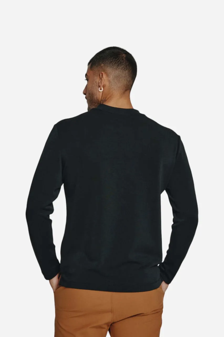 7 Diamonds REV Mock Crewneck in Black