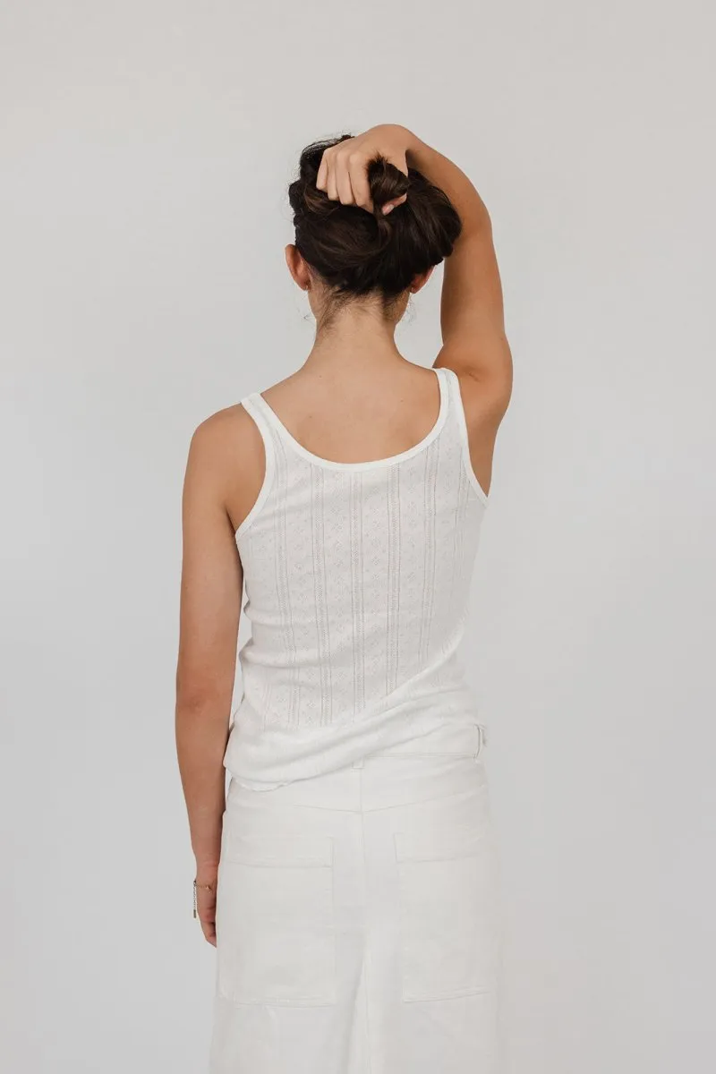 Billy Singlet in Pointelle cotton