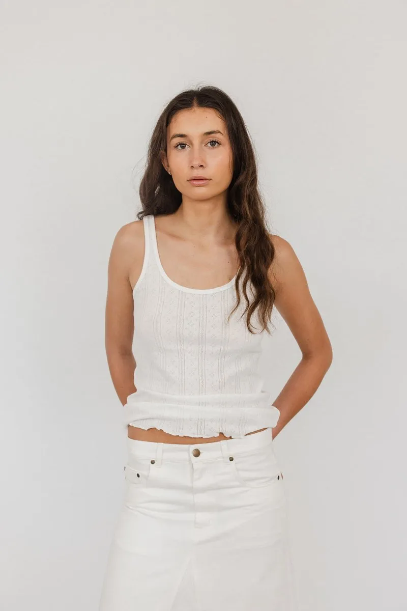 Billy Singlet in Pointelle cotton