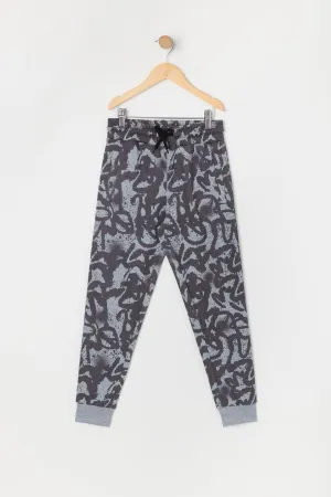 Boys Graffiti Print Fleece Jogger