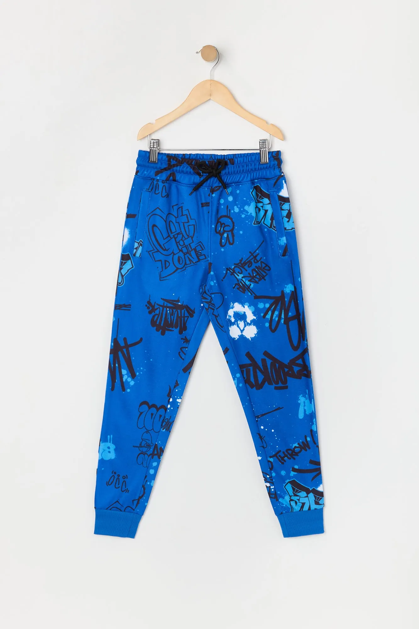 Boys Graffiti Print Fleece Jogger