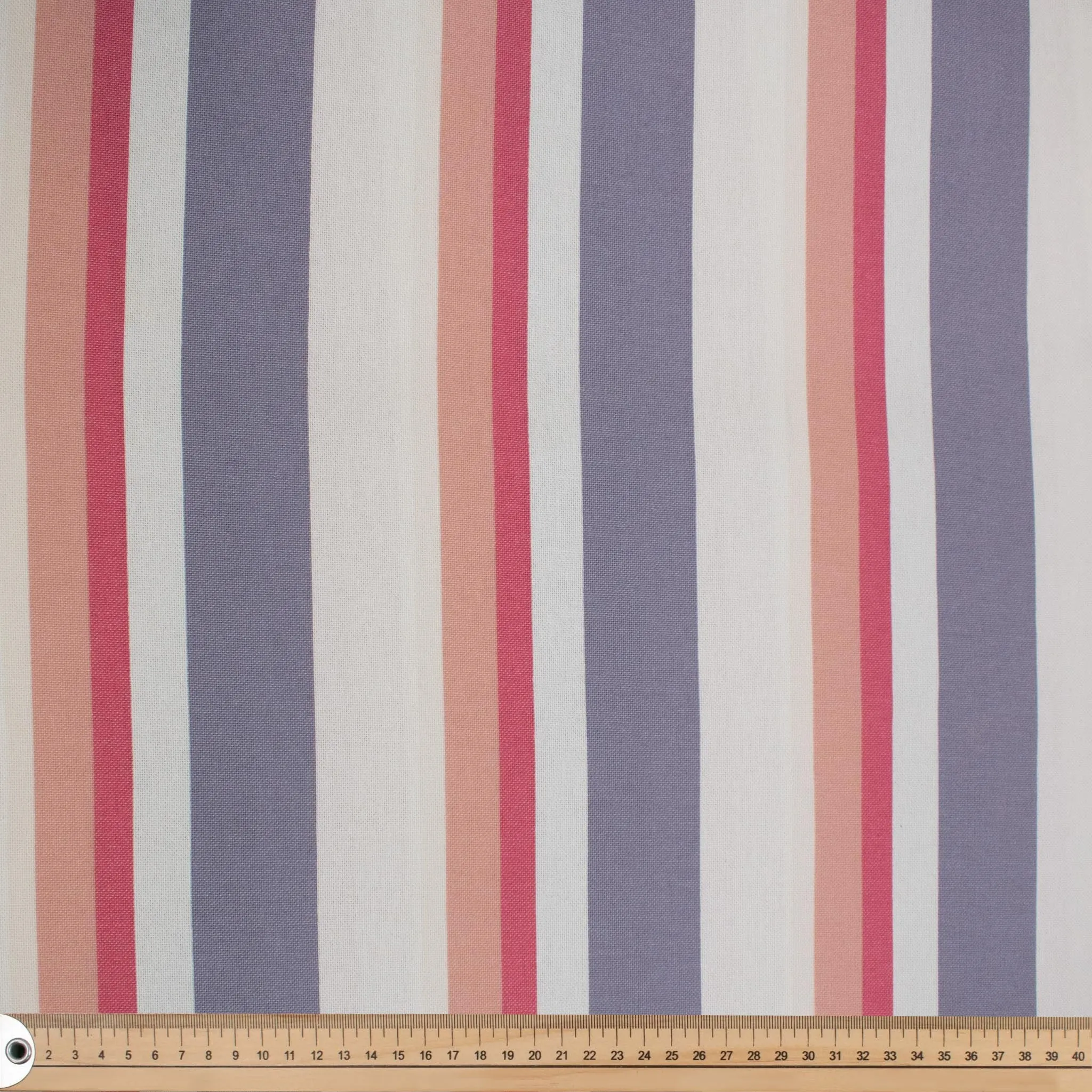 Candy Pastel Stripe Cotton Canvas Print