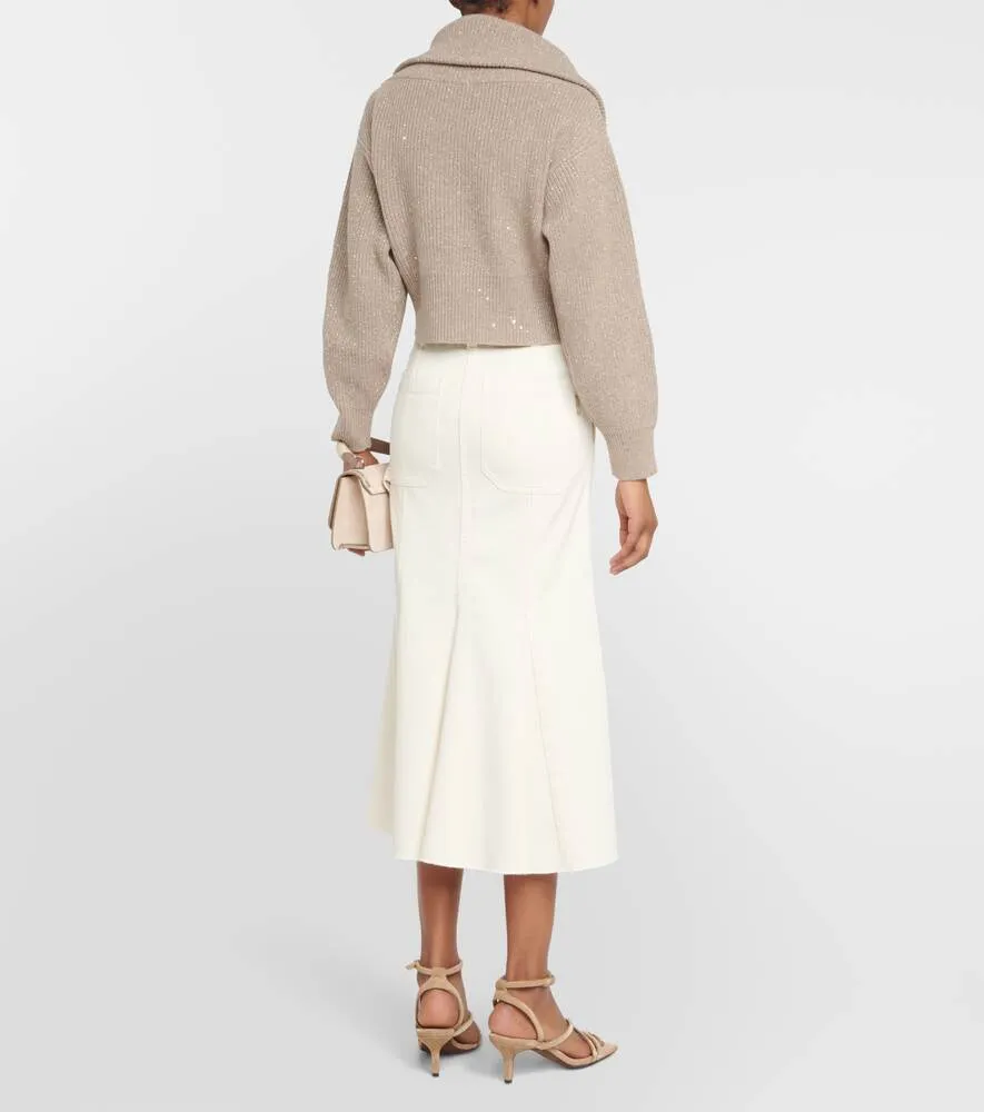 Cashmere and wool sweater BRUNELLO CUCINELLI, beige