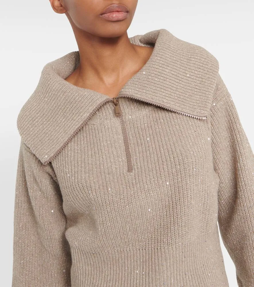 Cashmere and wool sweater BRUNELLO CUCINELLI, beige