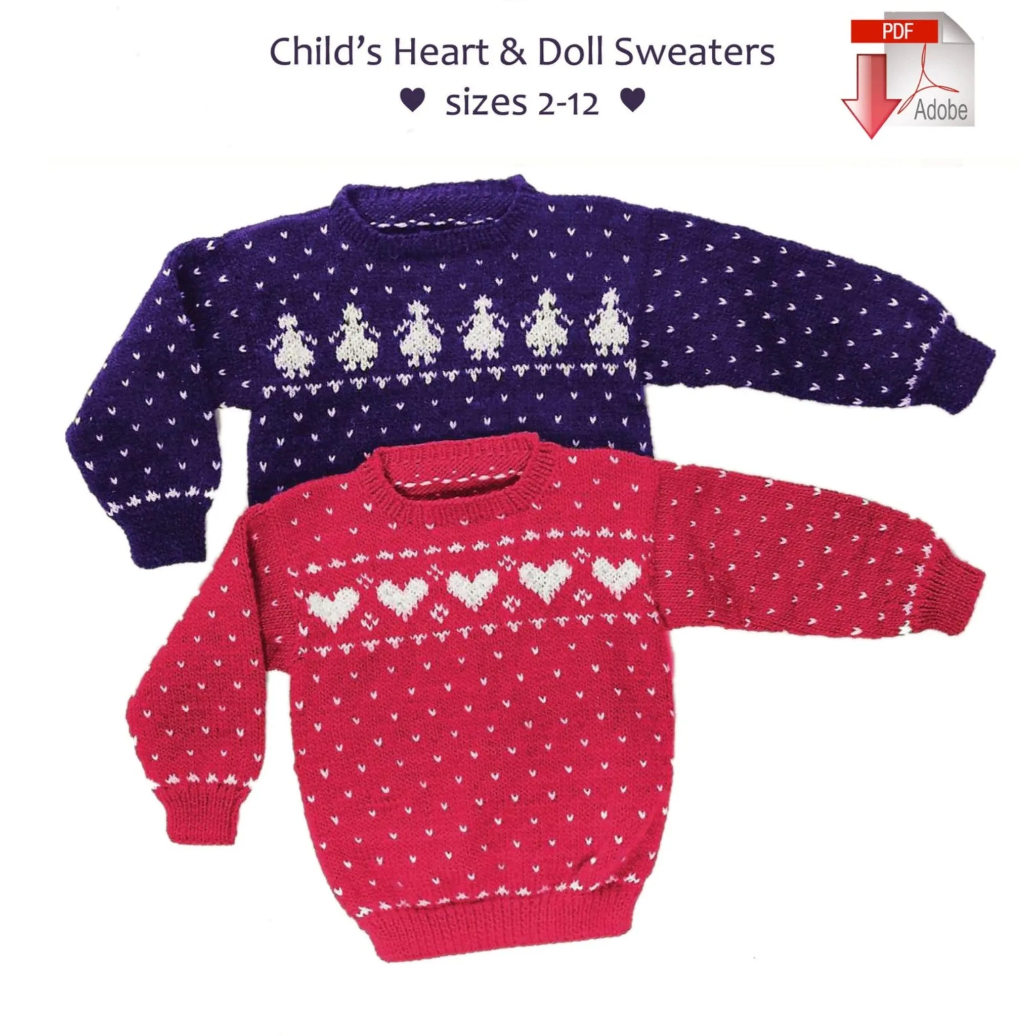 Child's Heart and Doll Sweaters, download