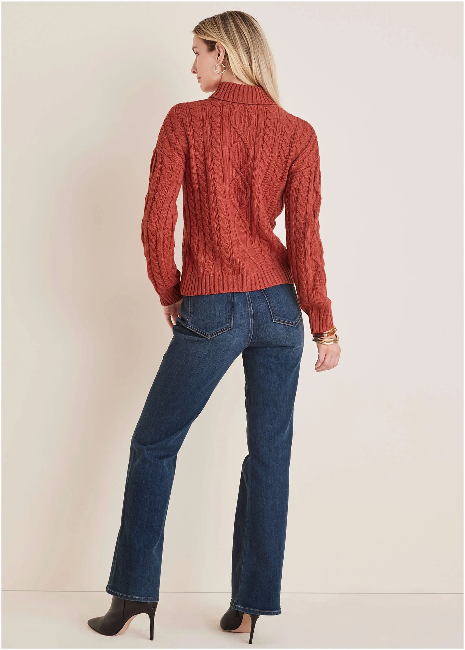 Chunky Knit Sweater - Mineral Red