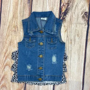 CLEARANCE ML Kids Leopard Back Vest