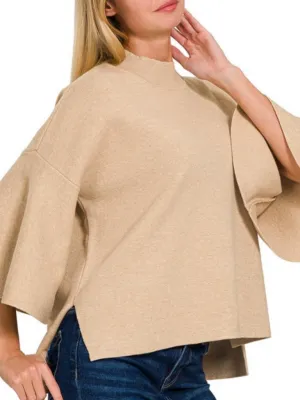 Corinne Bell Sleeve Sweater - Beige