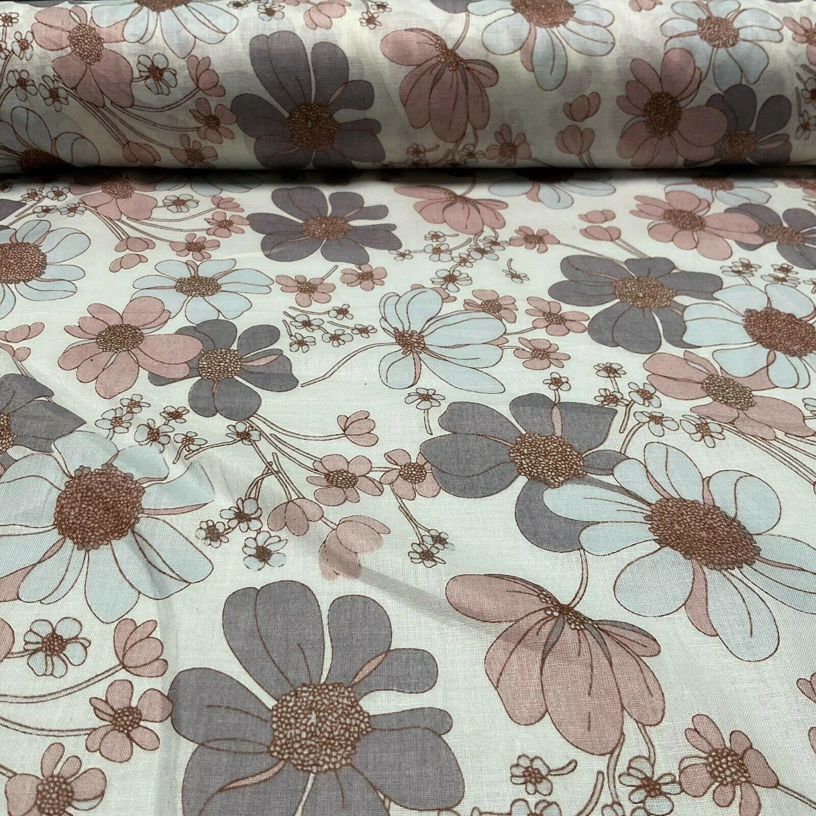 Cotton Voile Pastel Summer Floral Printed Dress fabric 111cm M1593