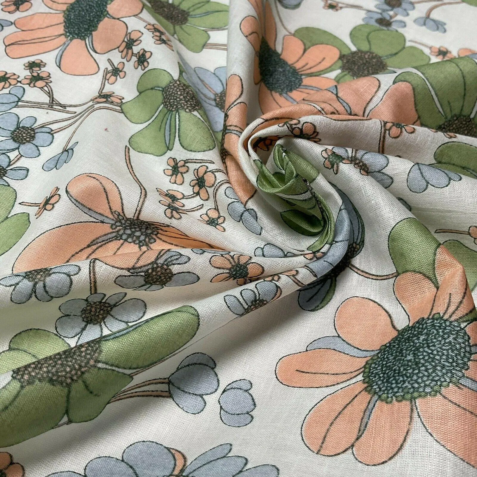 Cotton Voile Pastel Summer Floral Printed Dress fabric 111cm M1593