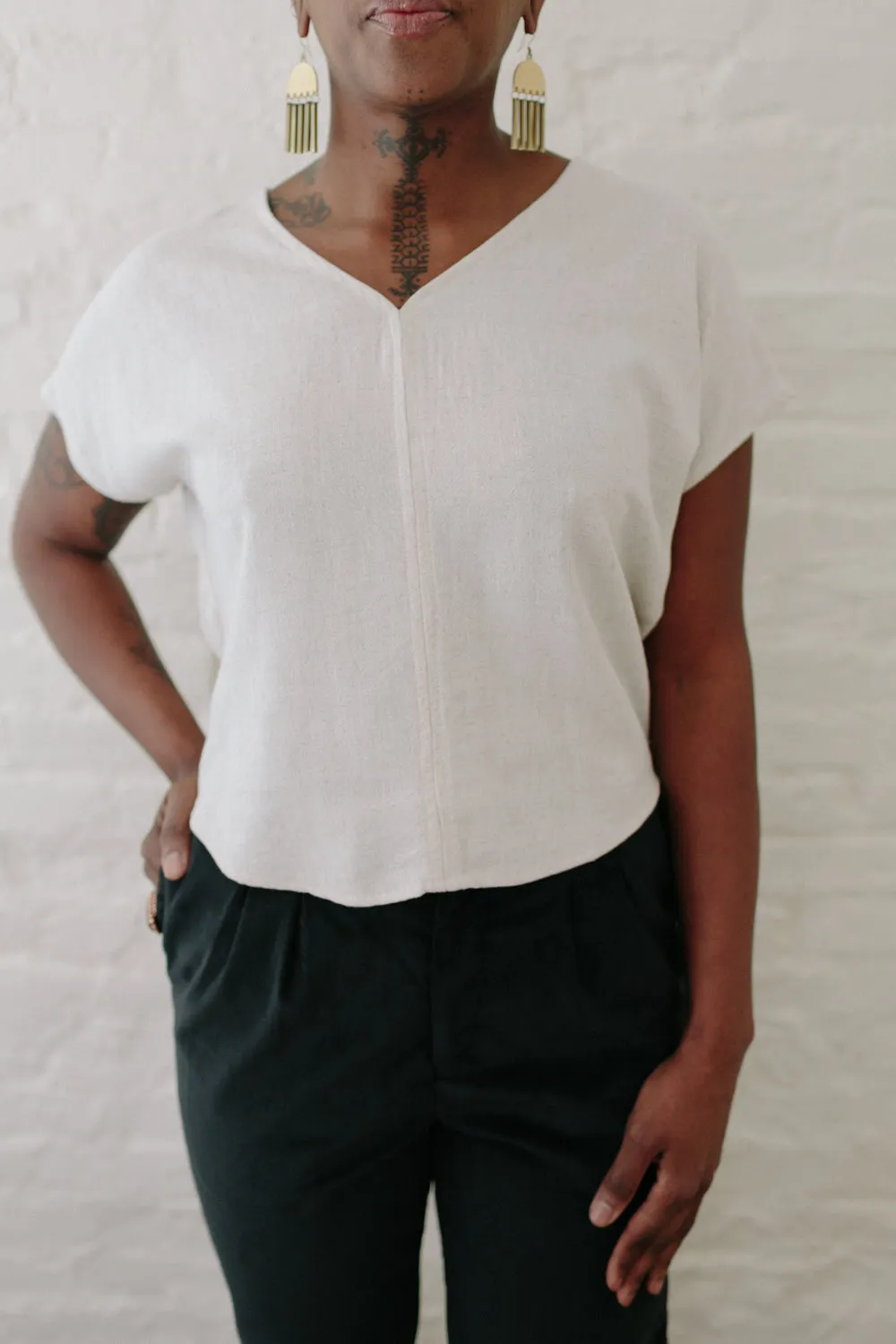 Dolman Top in Oat Linen