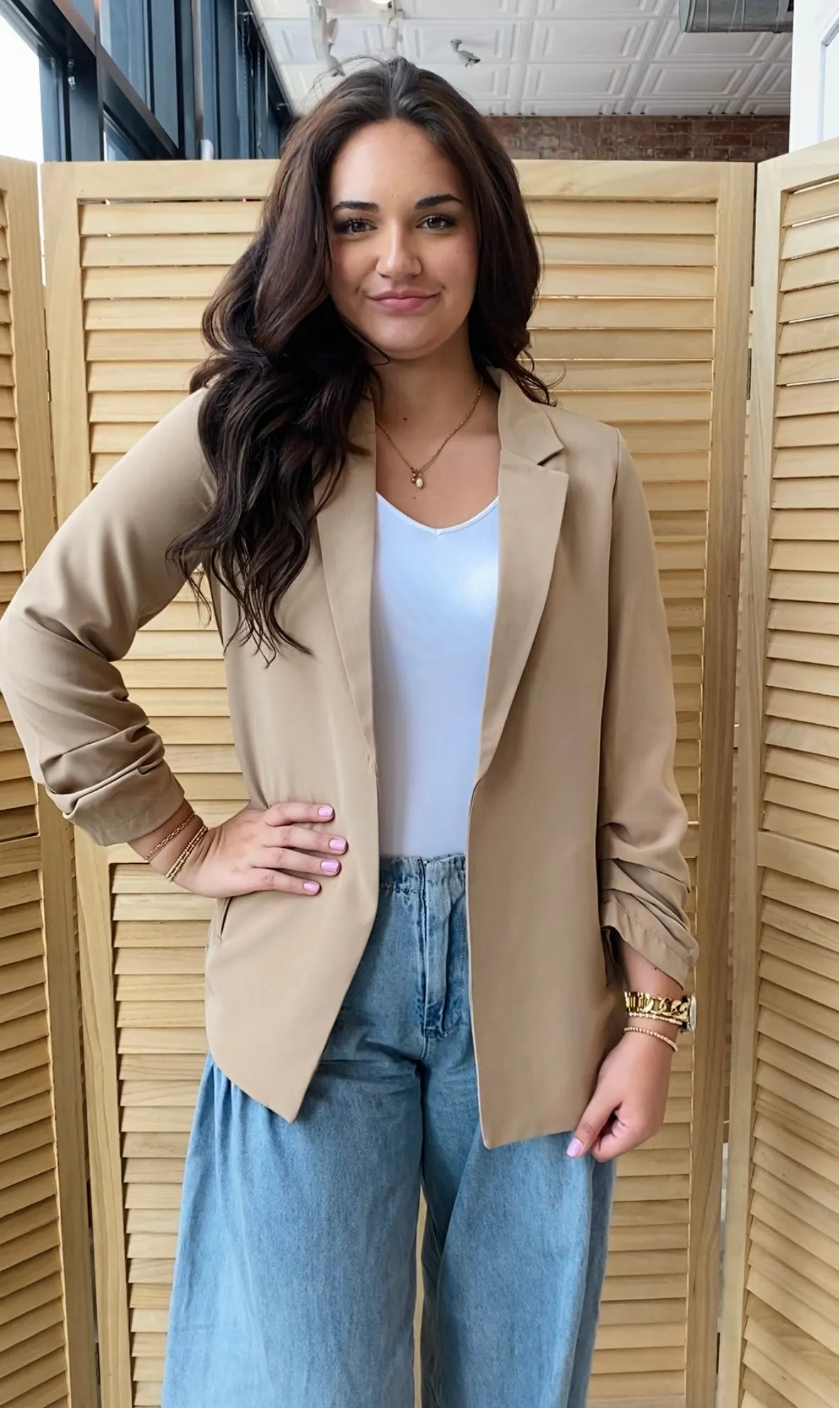 Dressed To Impress Blazer | Khaki