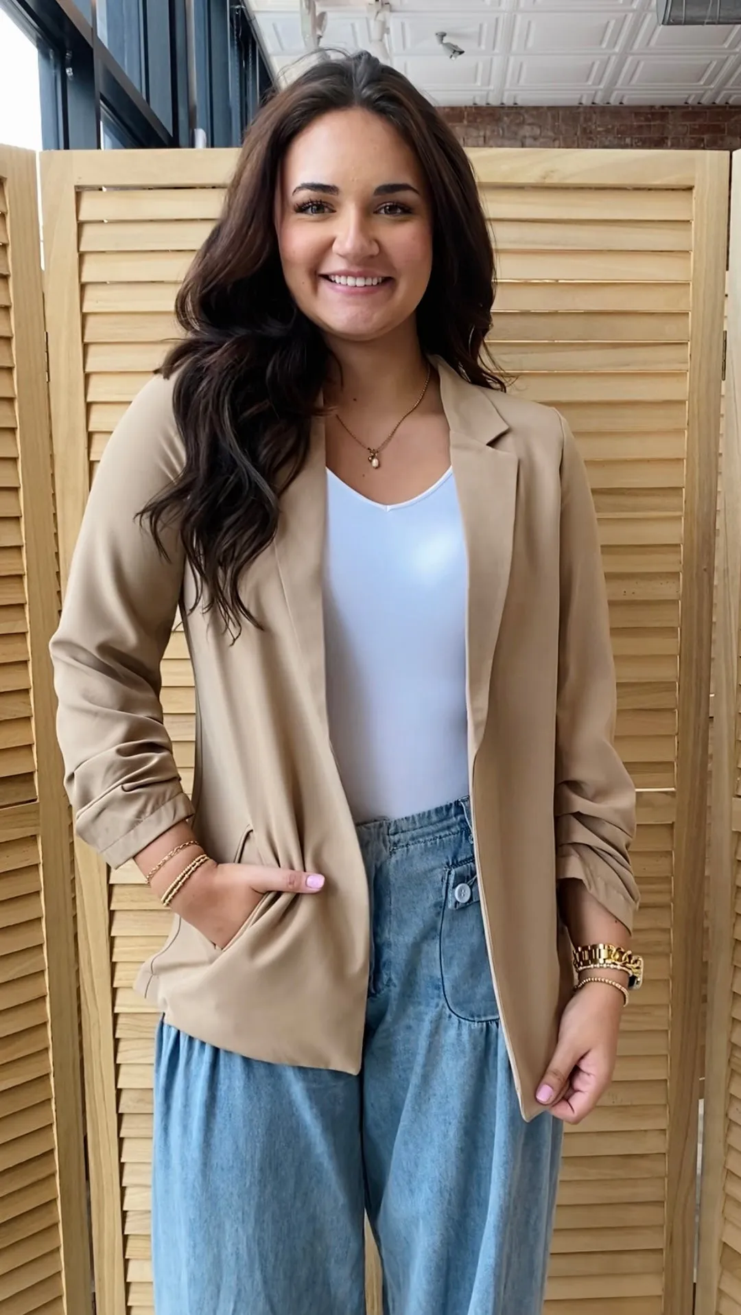 Dressed To Impress Blazer | Khaki