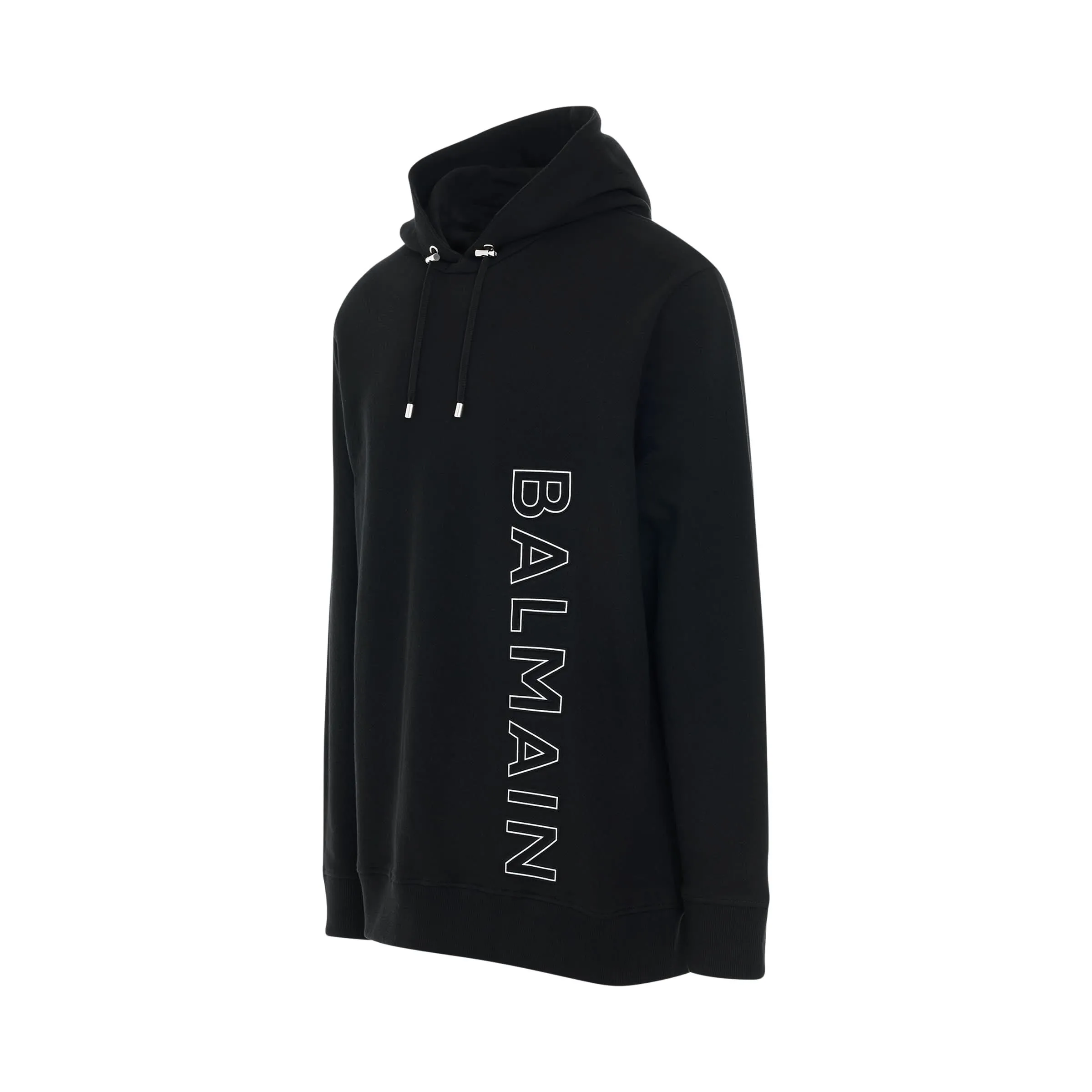 Embossed Reflect Logo Hoodie in Black