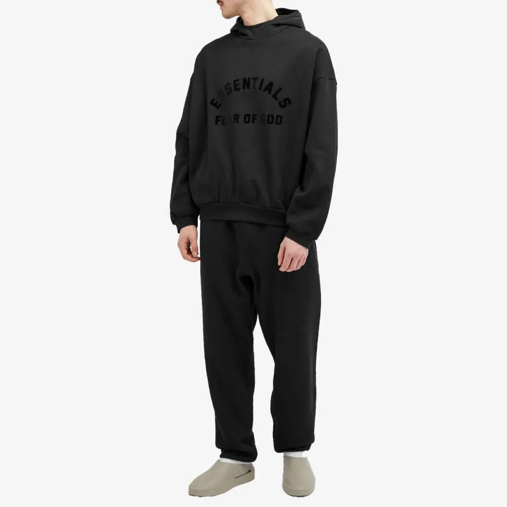 Fear Of God Essentials Spring Nylon Fleece Hoodie, black