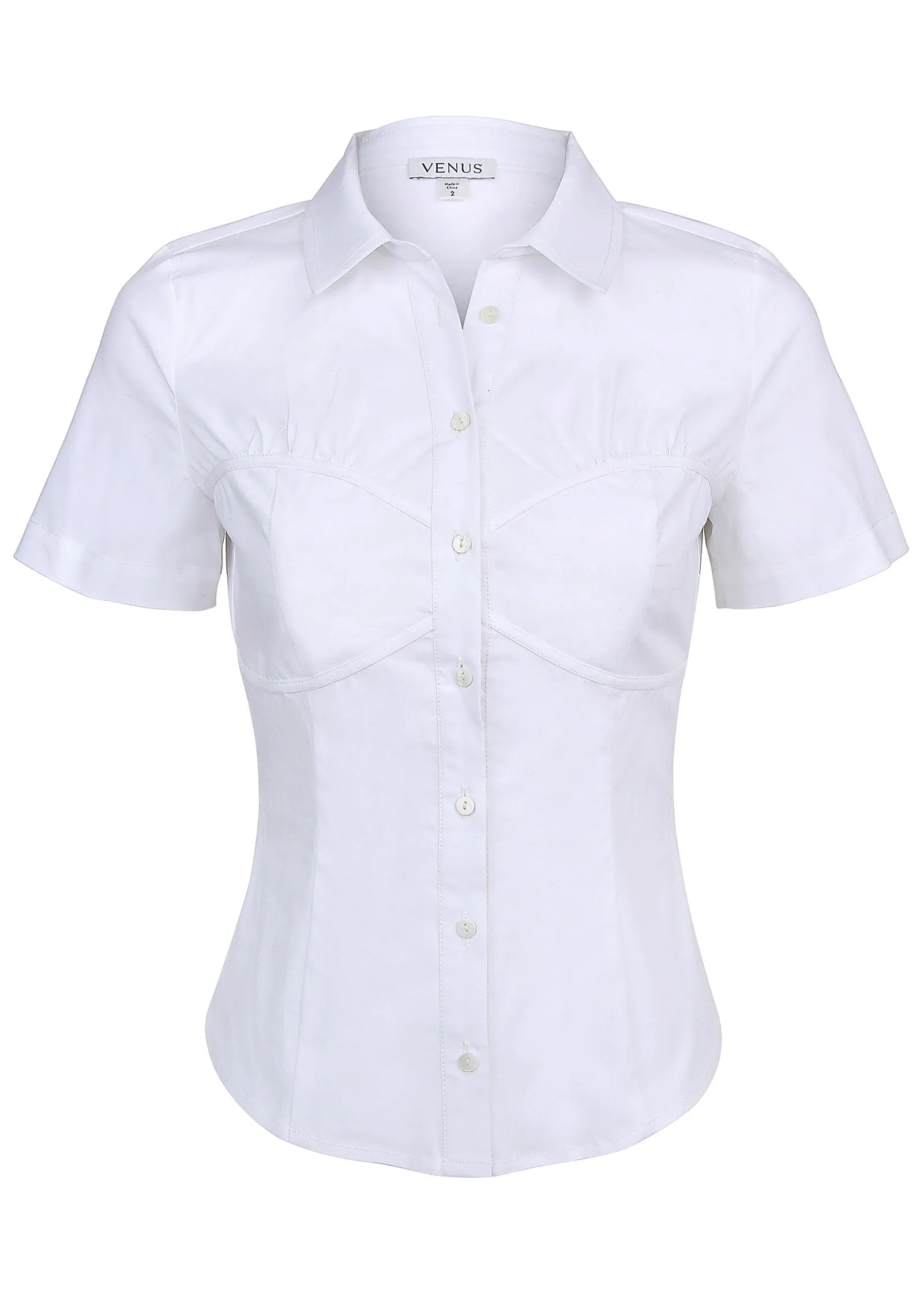 Fitted Collared Top - Off White