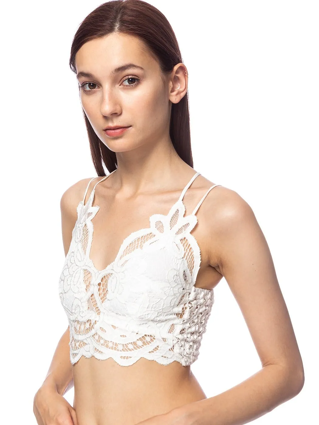 Floral Lace Bralette Crop Top