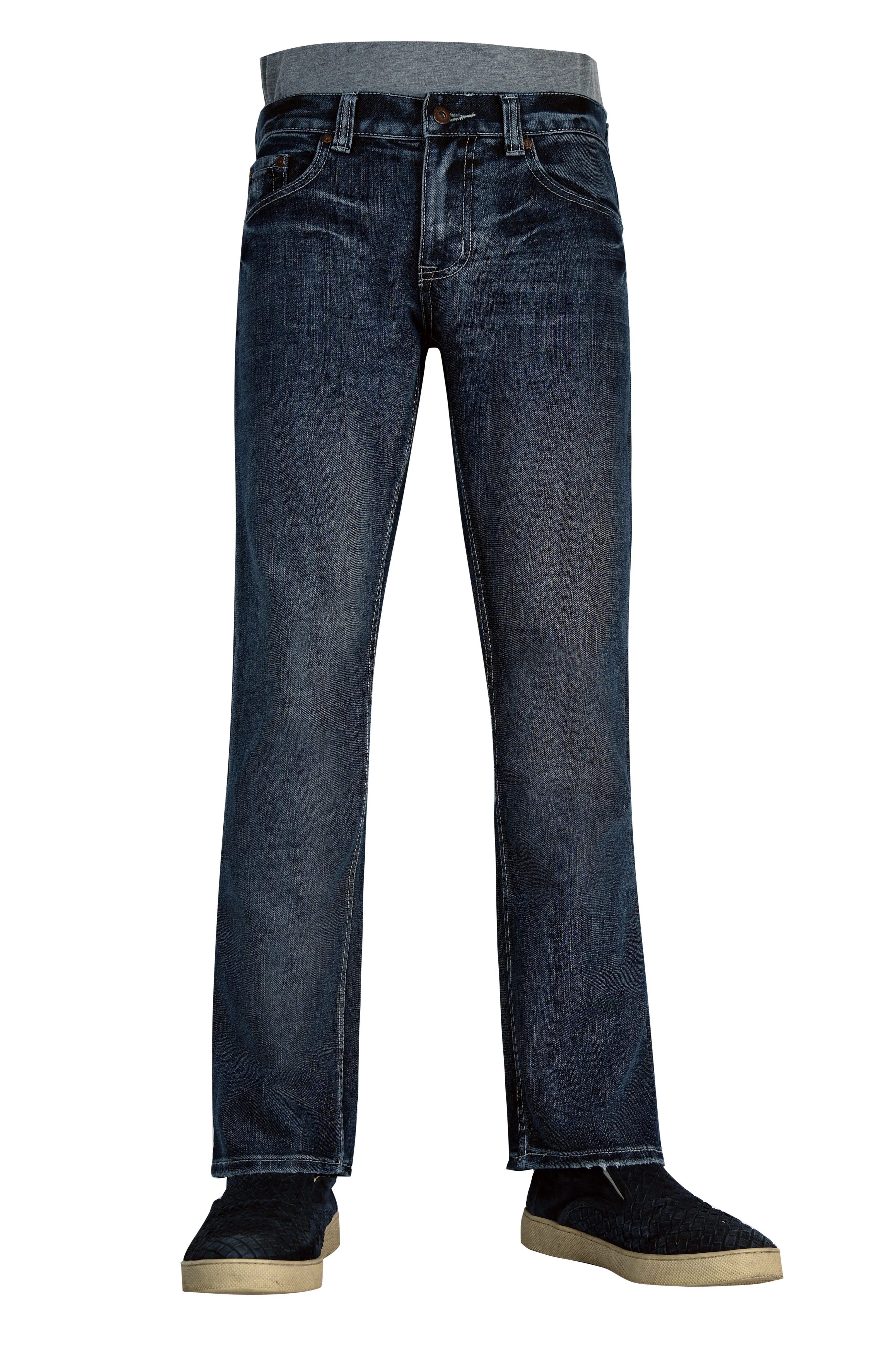 Flypaper Mens Straight Jeans Med Silver Haze Regular Fit