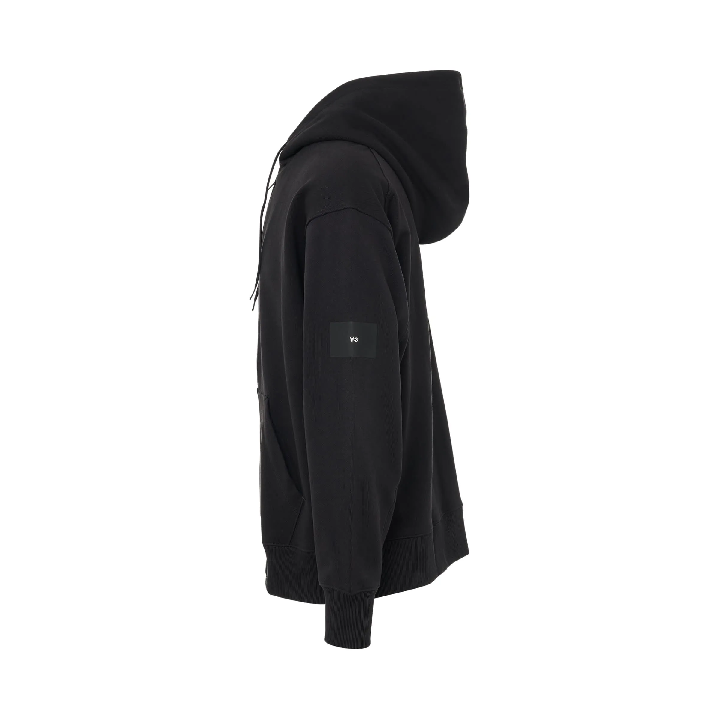 Front Zip Fastening Hoodie in Black