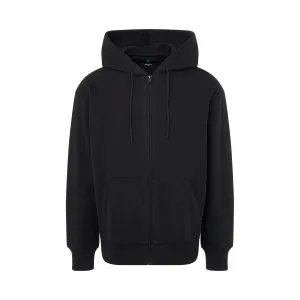 Front Zip Fastening Hoodie in Black