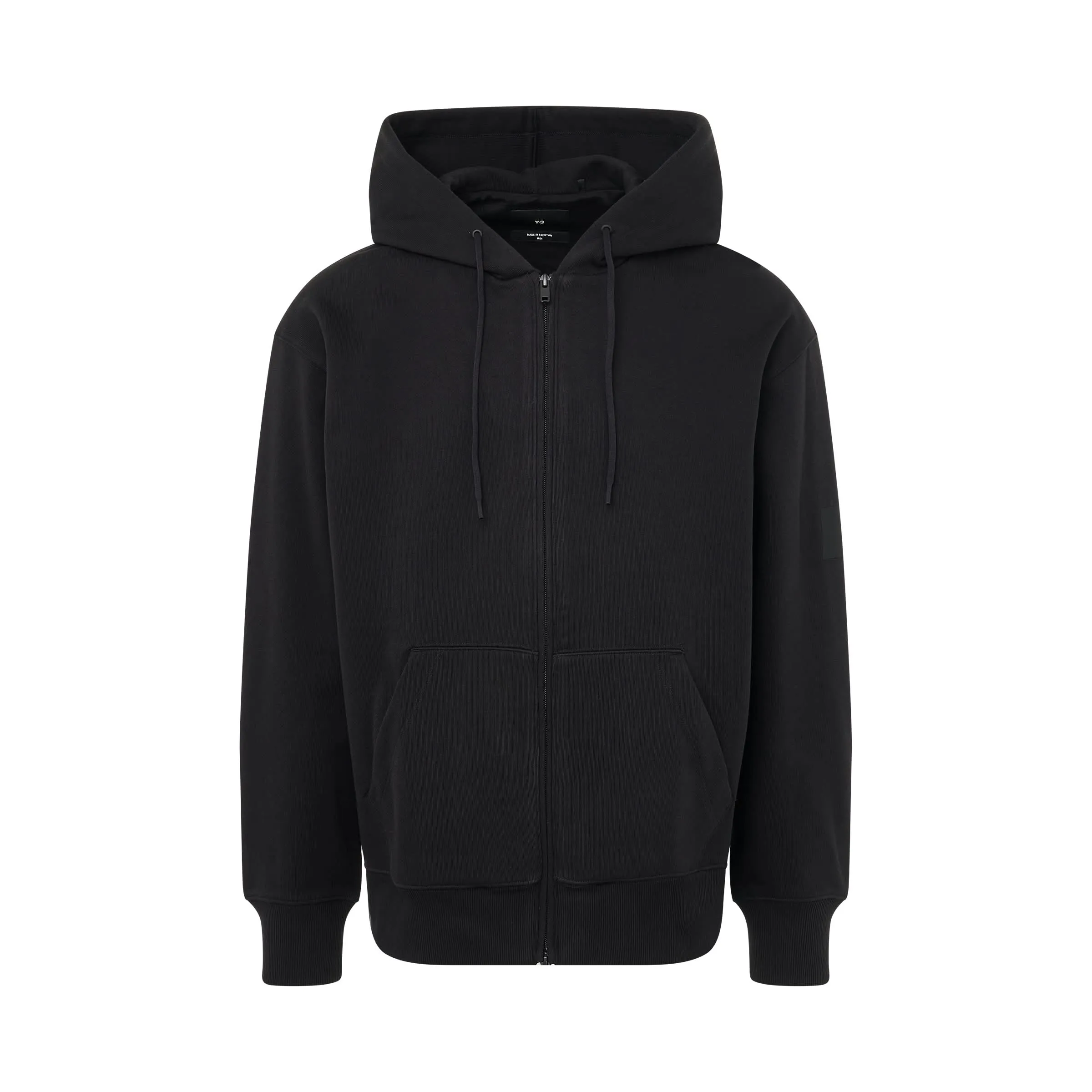 Front Zip Fastening Hoodie in Black