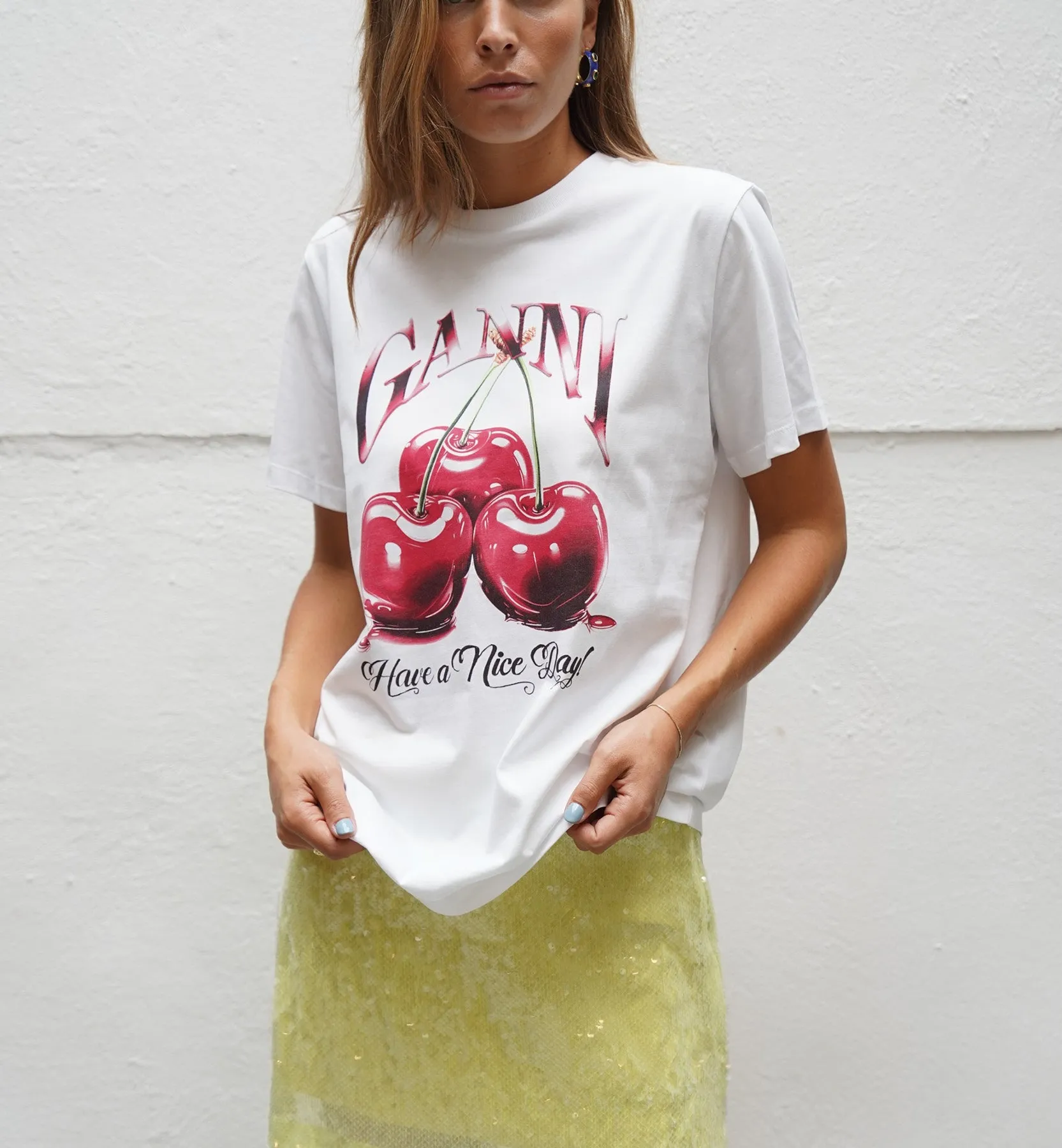 GANNI Basic Cherry T-shirt