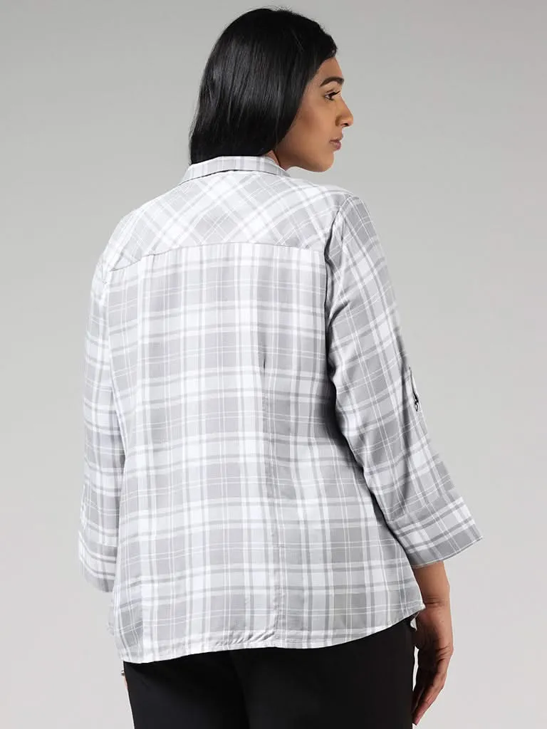 Gia Grey Checked Shirt