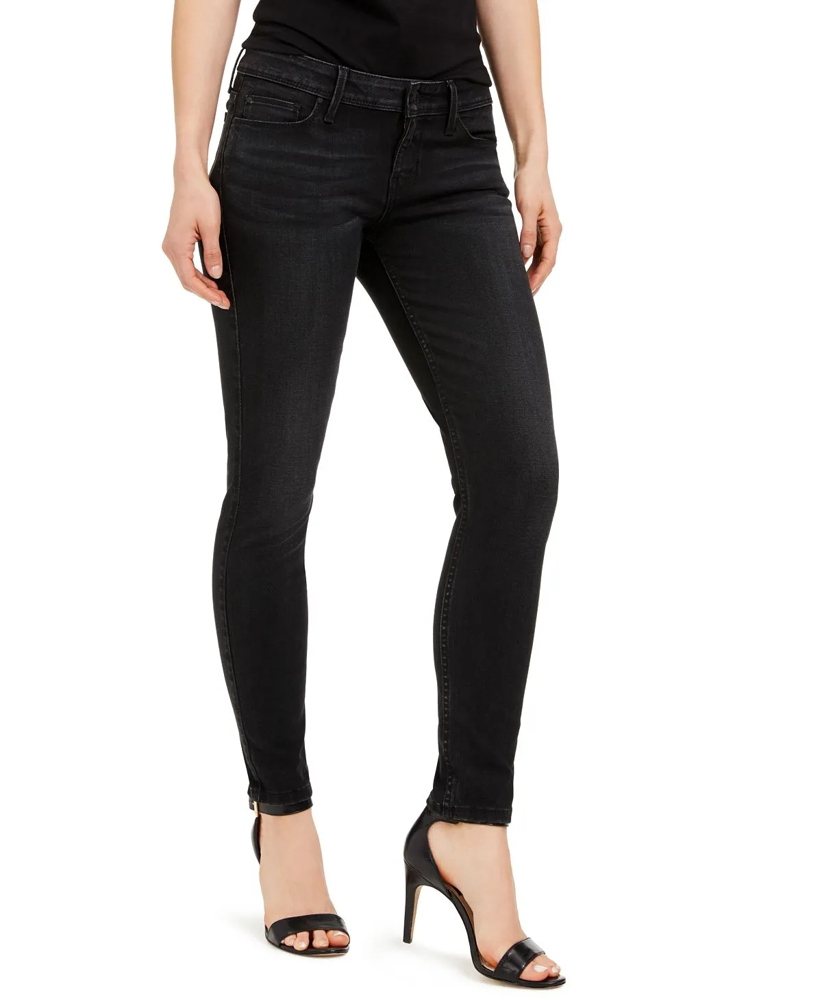 GUESS power skinny low rise jeans, multi