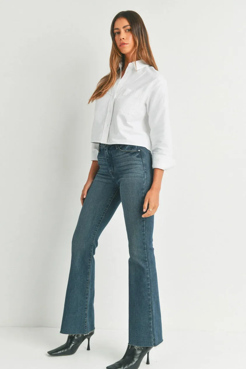 High Rise Scissor Cut Flare Jeans