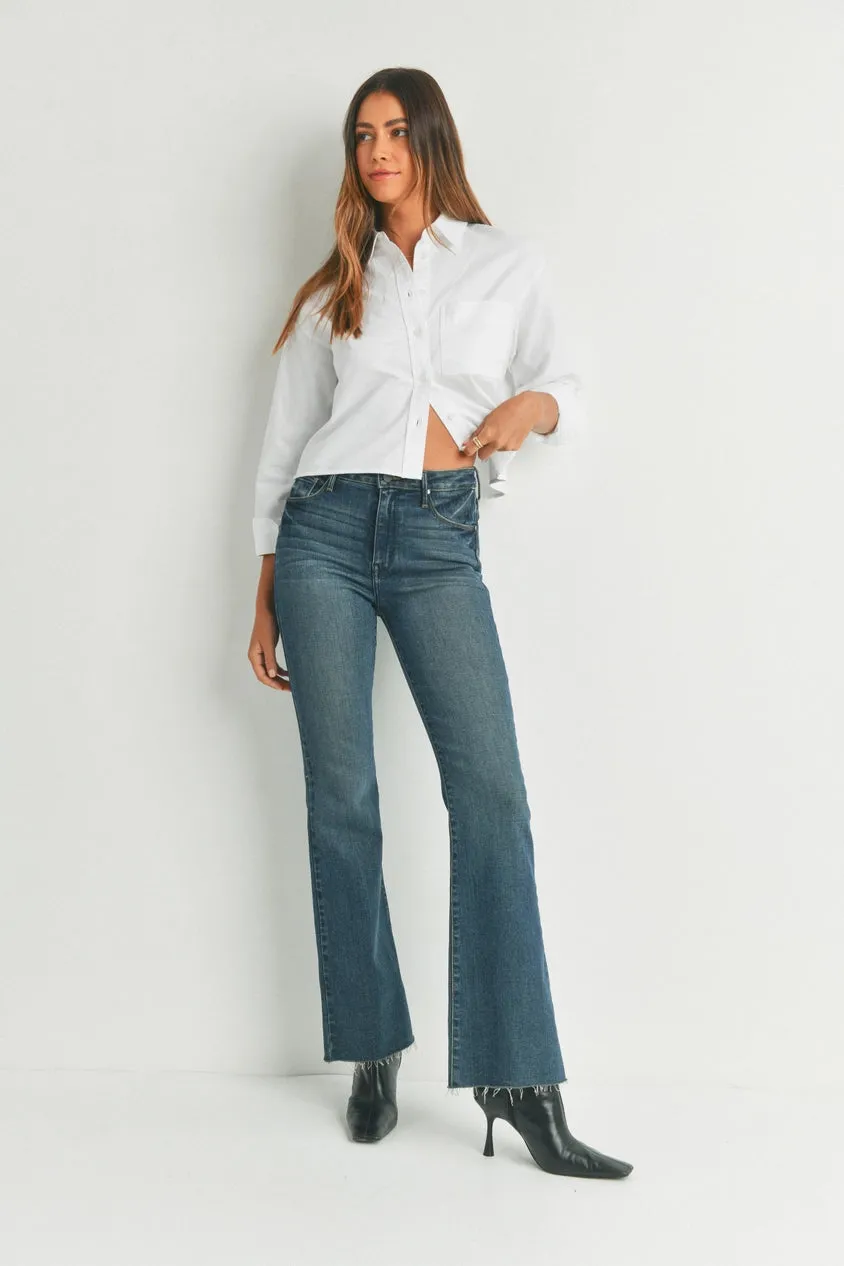 High Rise Scissor Cut Flare Jeans