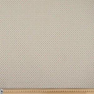 Ivory Multi Mini Dots Cotton Canvas Print