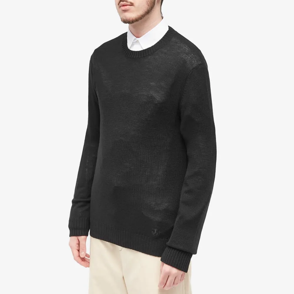 Jil Sander Plus Crew Knit Sweater, black