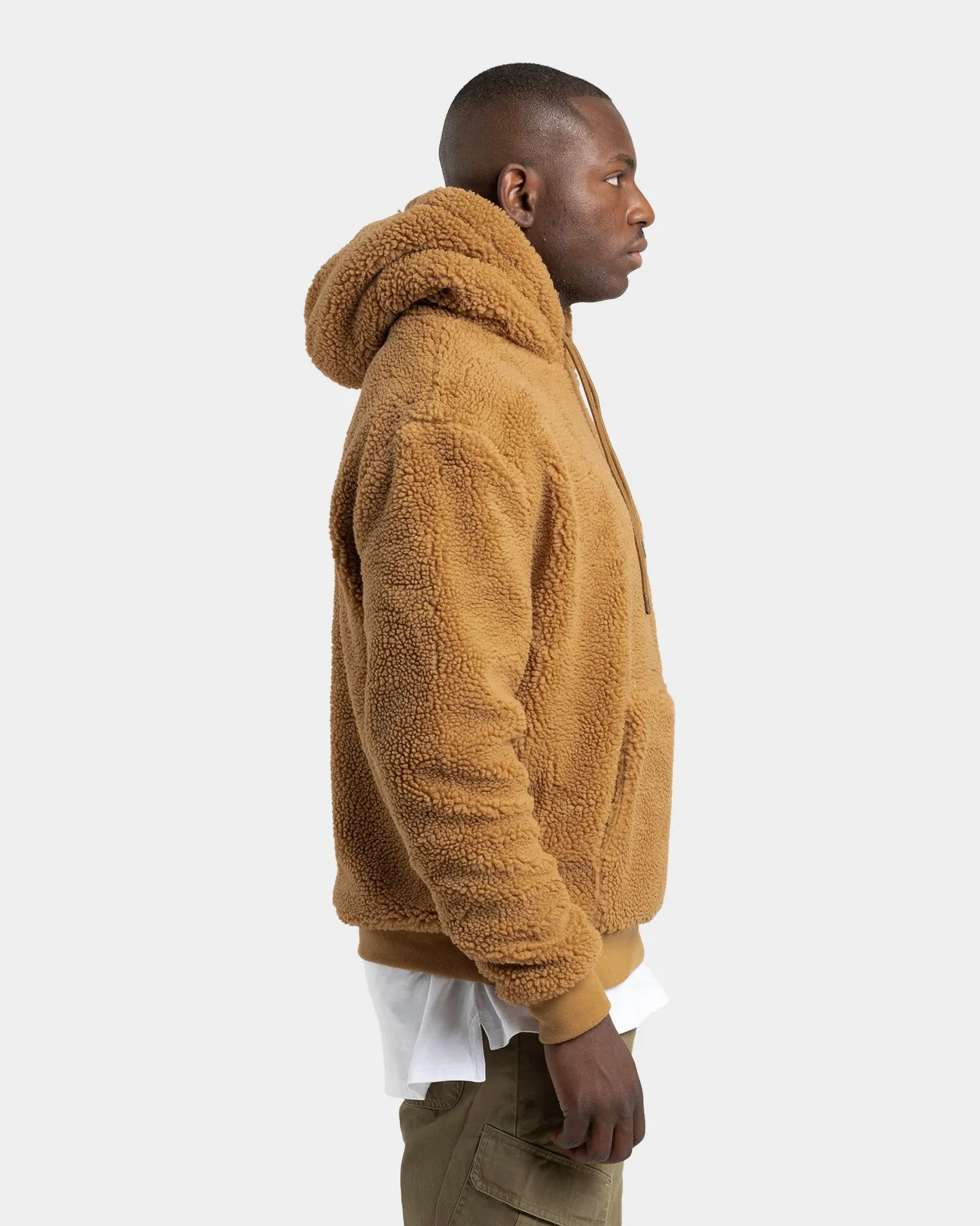 Karl Kani Small Signature Teddy Hoodie Sand