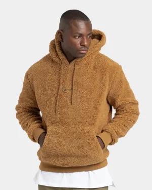 Karl Kani Small Signature Teddy Hoodie Sand