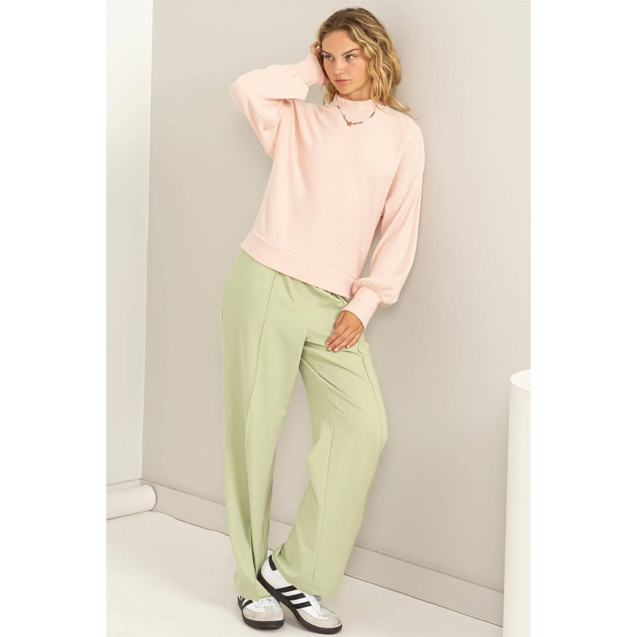 Keep It Simple Sweater - Baby Pink