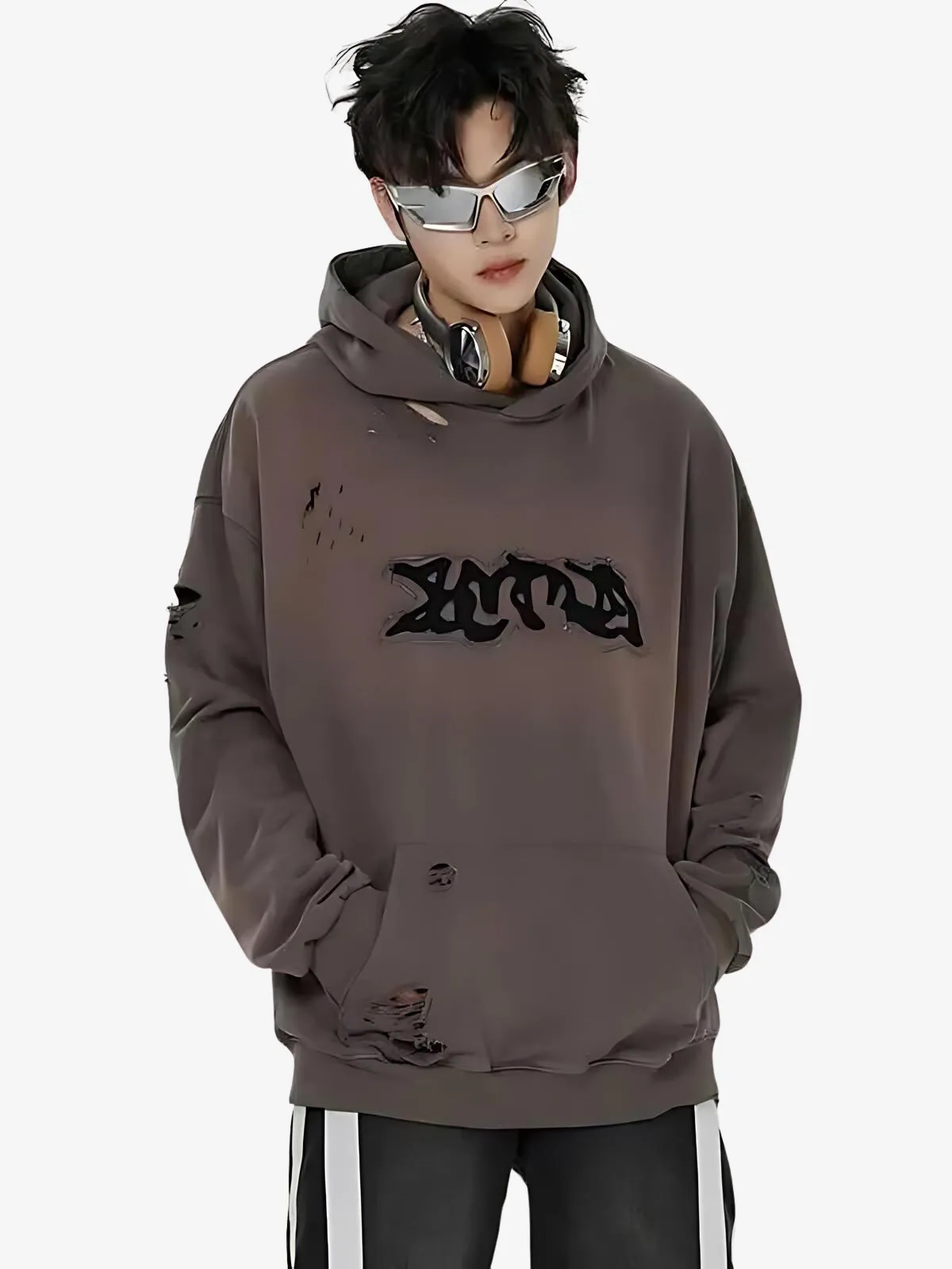 KG Acid Wash Graffiti Hoodie