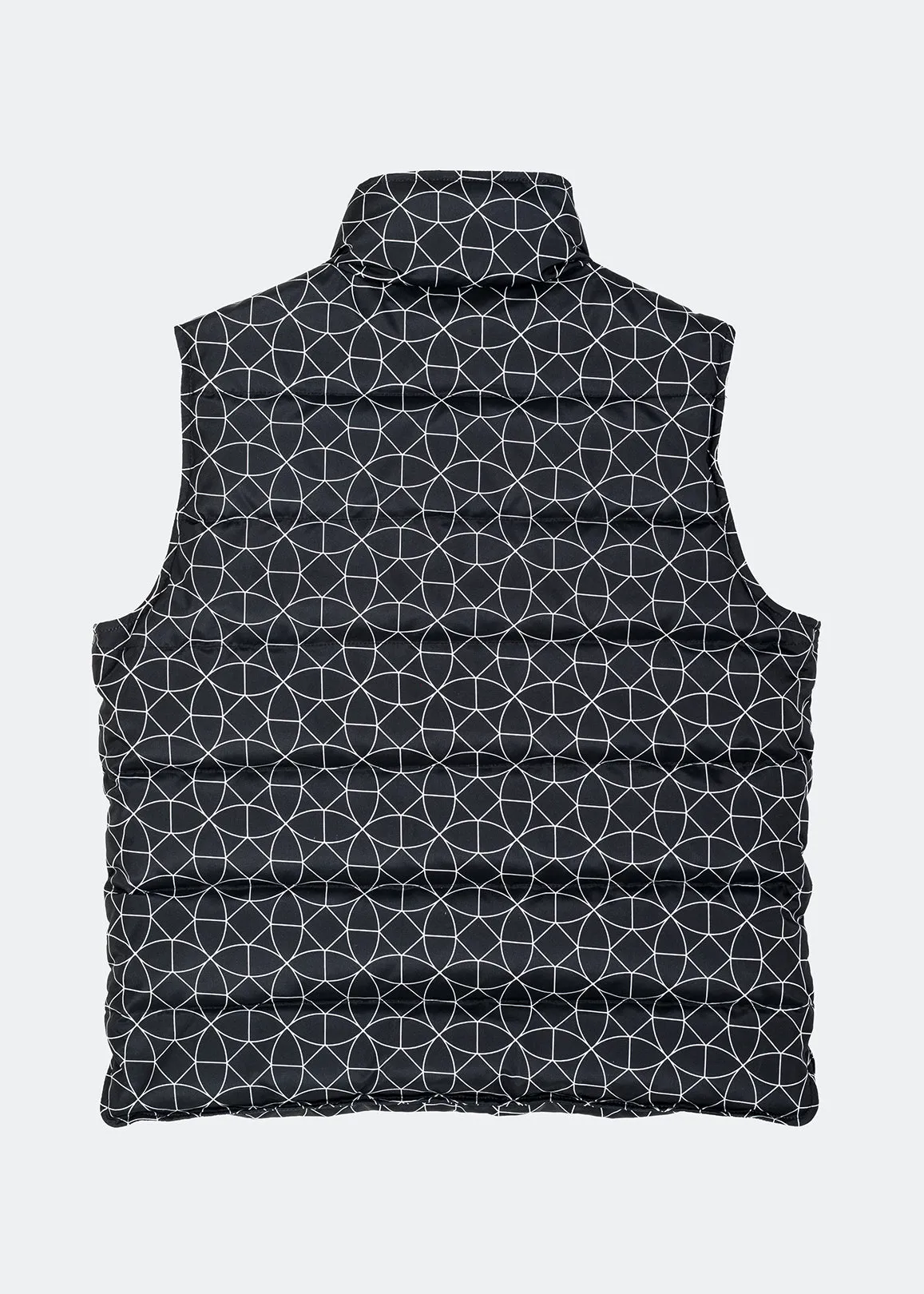 Konus Men's Printed Puffer Vest in Black