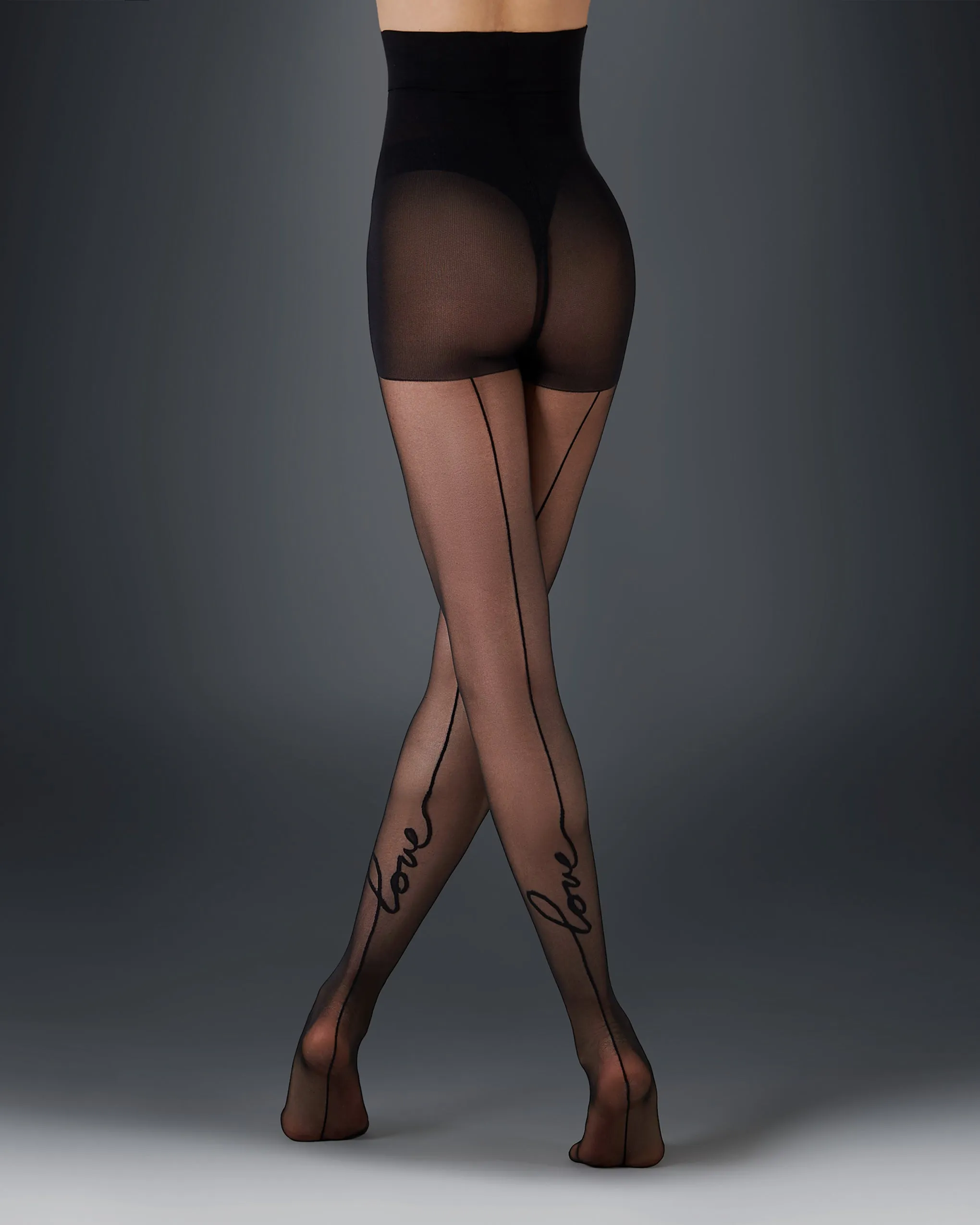 Love Backseam Pantyhose Black