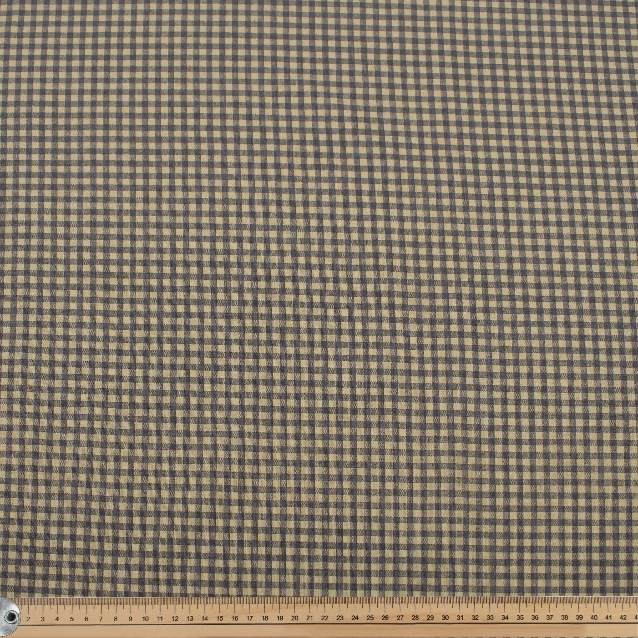 Mauve Small Gingham Check Cotton Canvas Print