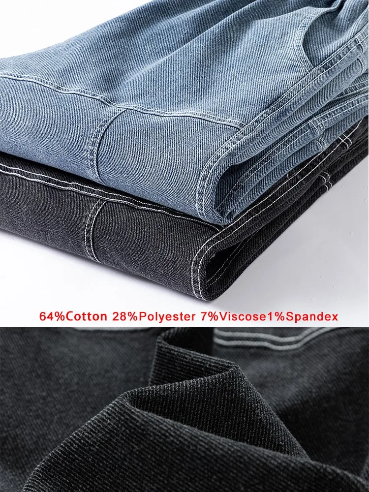 Men's Autumn  Jeans Stretched Cotton Baggy Denim Pants Men's Harem Jeans - MJN0060