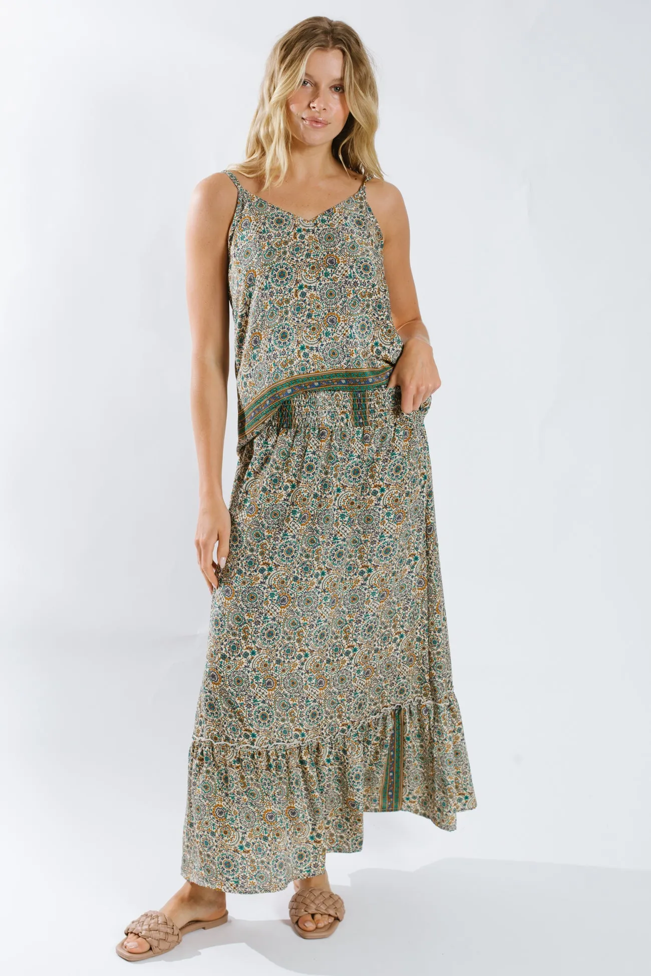 Moulika Maxi Flounce Skirt