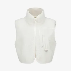 Pearly Gates Women's Fleece Vest-Ivory