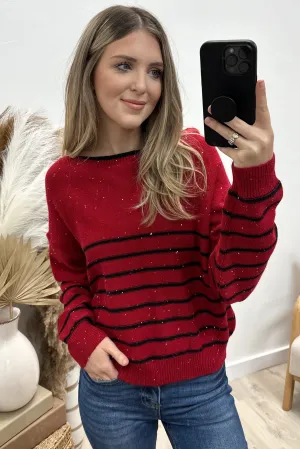 "Glitter And Shine" Sweater (Red)