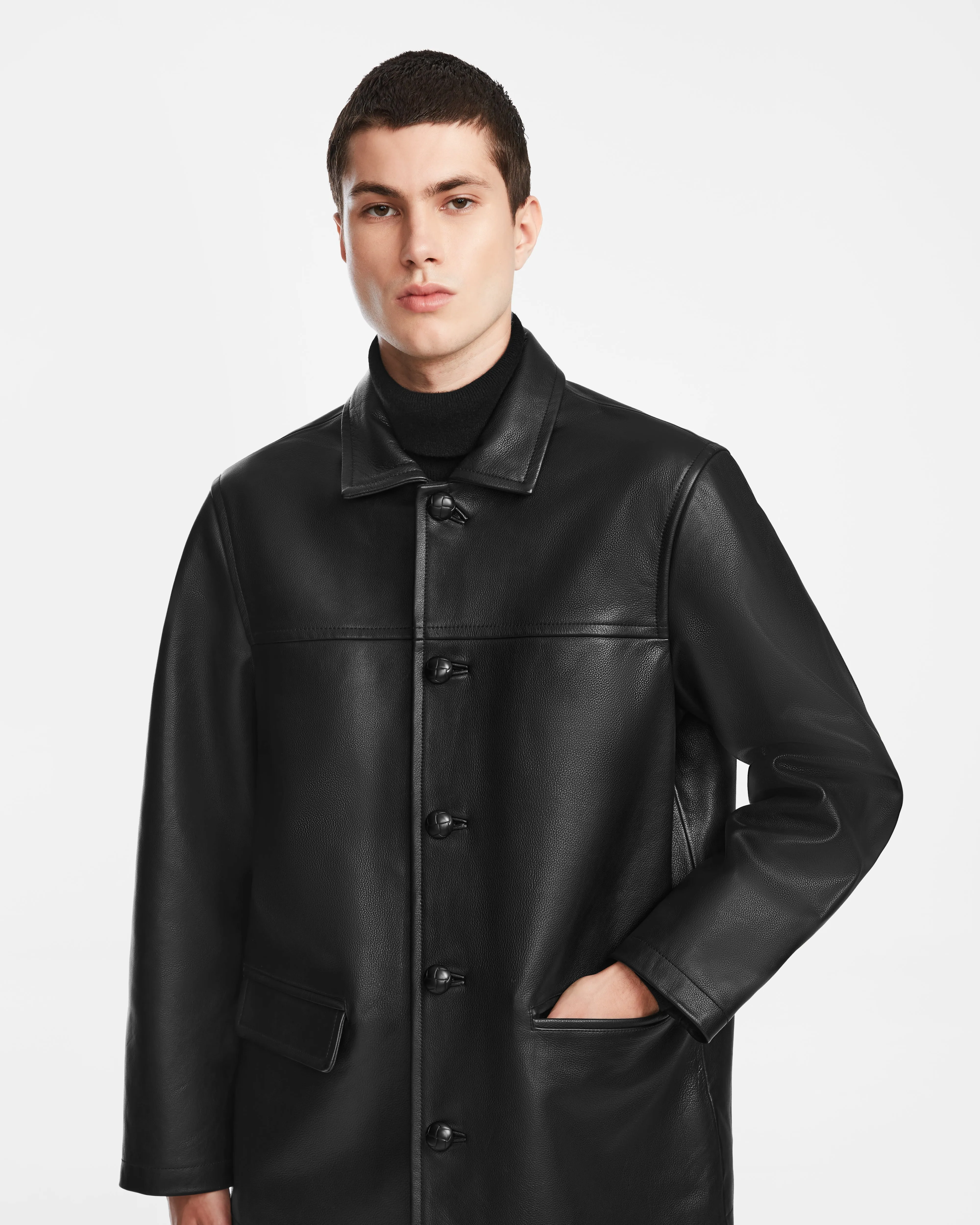 Rudsak Rockey Leather Shirt Jacket