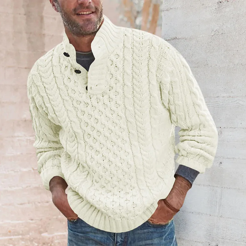 Solid Color Half Turtleneck Knit Sweater