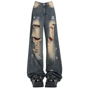 Star Girl Distressed Jeans