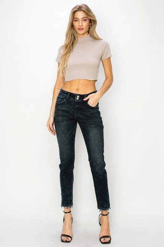 Thea Mid Rise Cigarette Jeans