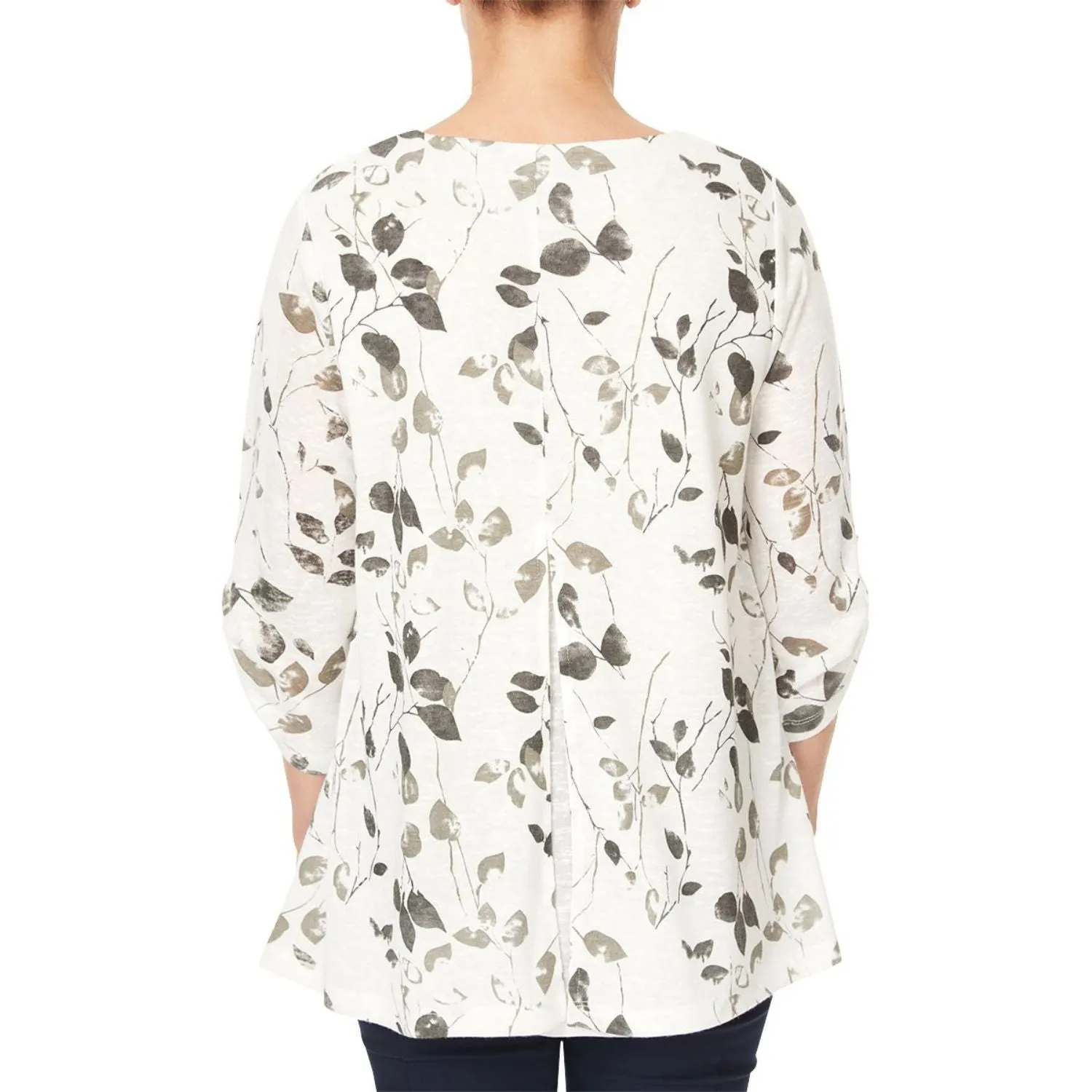 TIGI 14/16 Double Layer Split Back Floral Top