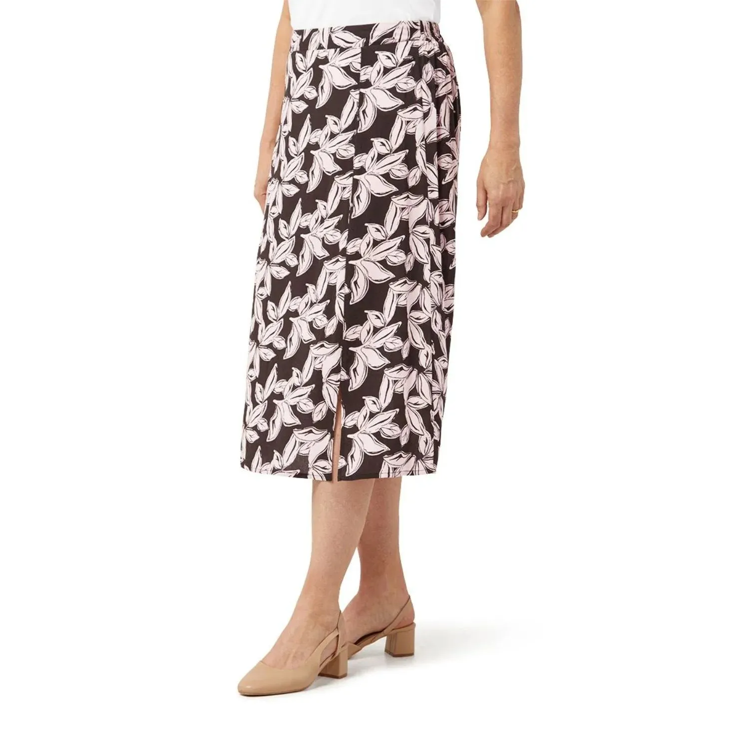 TIGI 14/16 Graphic Leaf Print Skirt