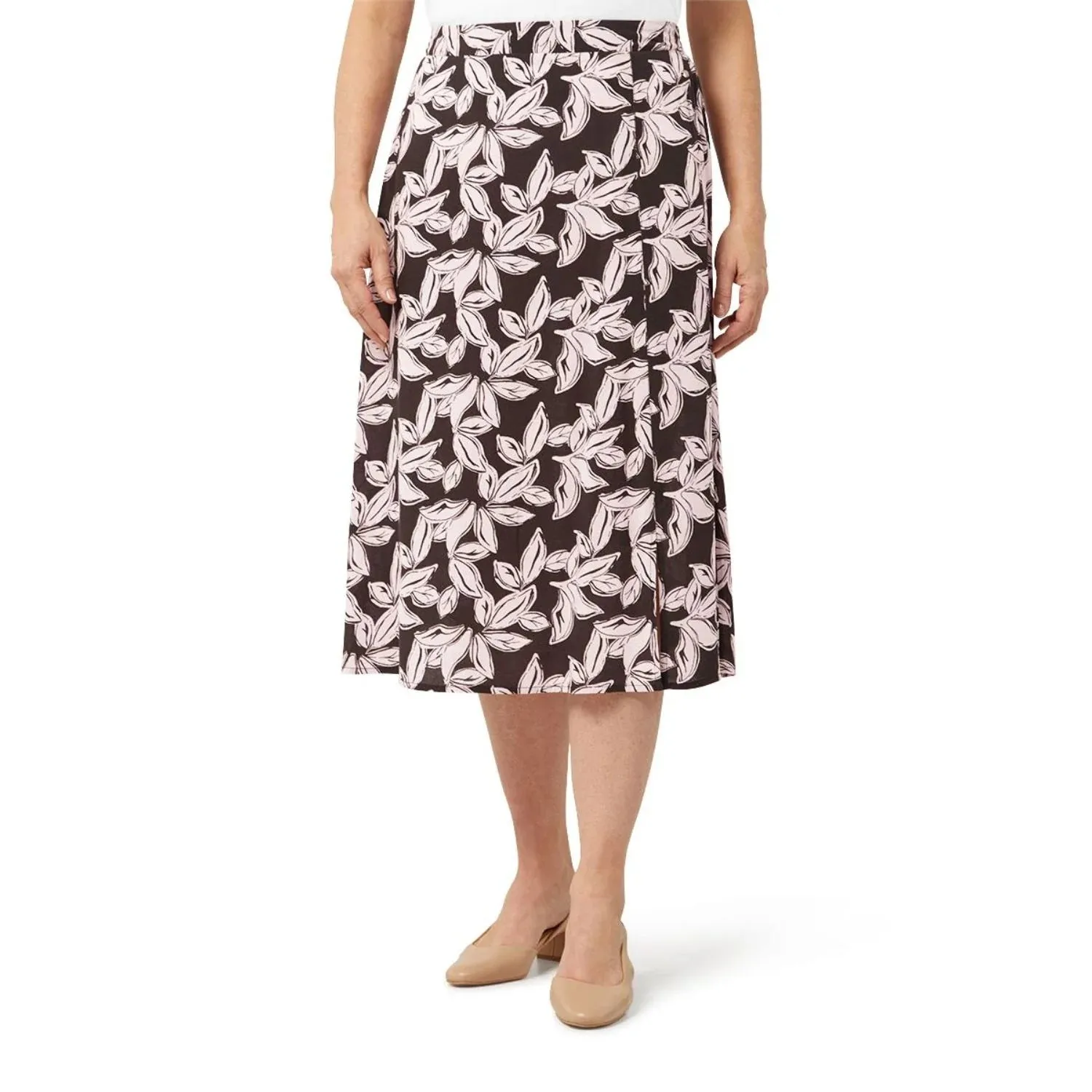 TIGI 14/16 Graphic Leaf Print Skirt